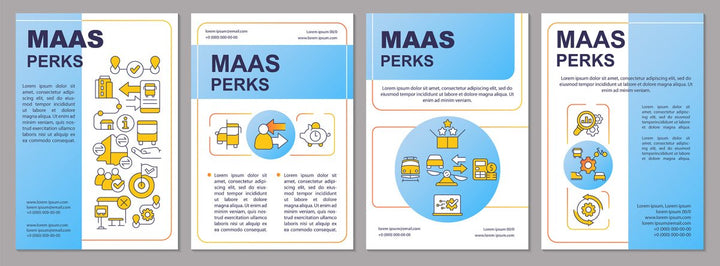 Mobility as service for passengers brochure template set