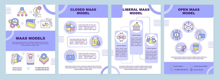 Mobility service brochure template set