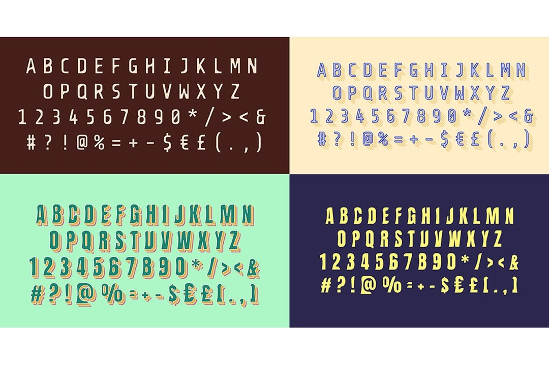 Modern rounded alphabet set. Vector decorative typography