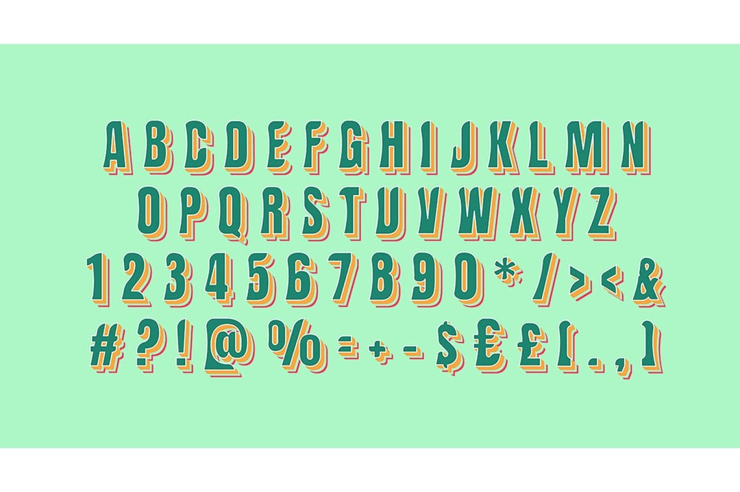Modern rounded alphabet set. Vector decorative typography