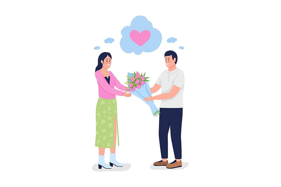 Mom expressing color vector characters set
