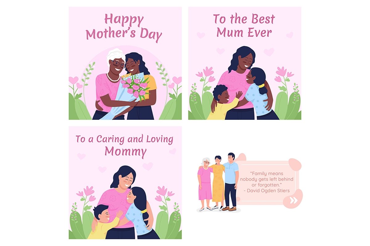 Mother appreciation day post mockup set