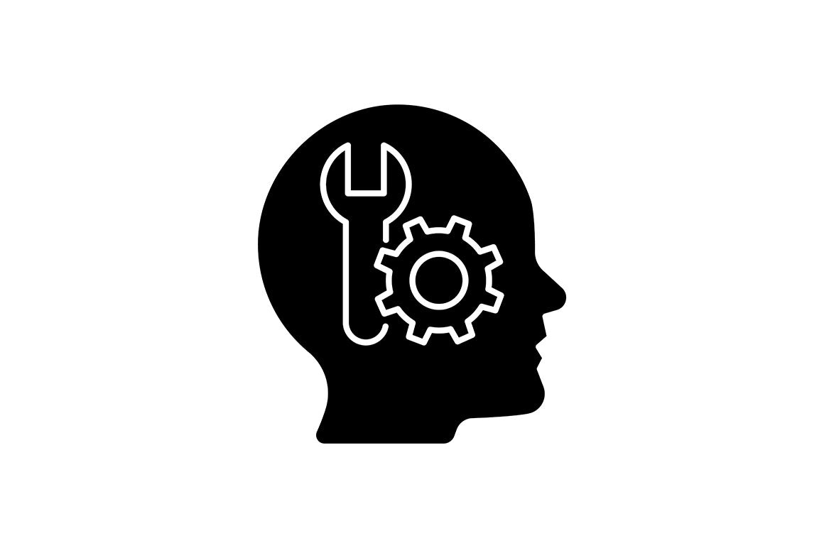 Motivation black glyph icons set on white space