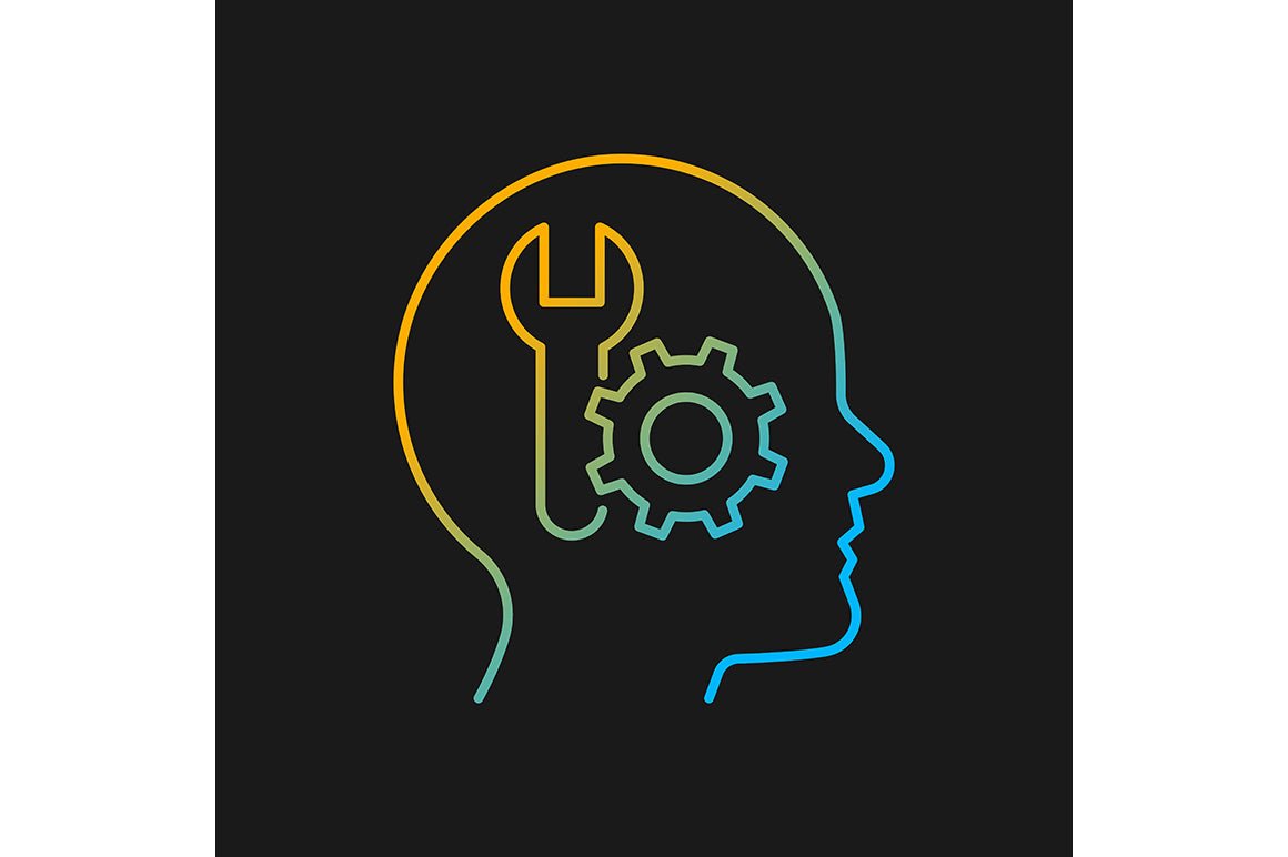 Motivation gradient icons set for dark and light mode