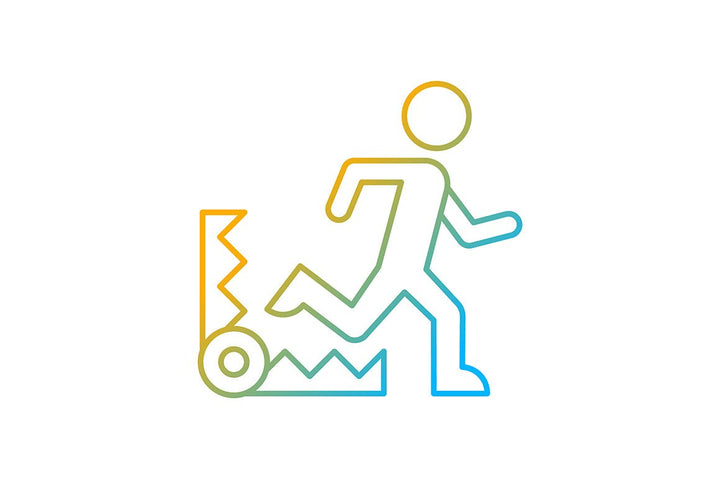 Motivation gradient icons set for dark and light mode