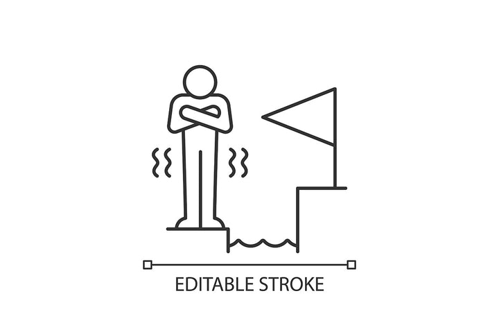 Motivation linear icons set for dark and light mode. Editable Stroke