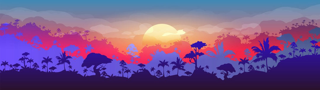 Mountains and jungles landscape bundle