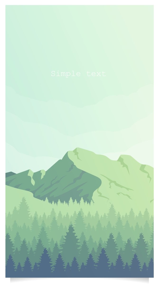 Mountains and jungles landscape bundle