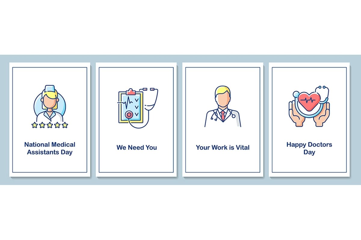 National medical assistants day celebration greeting cards