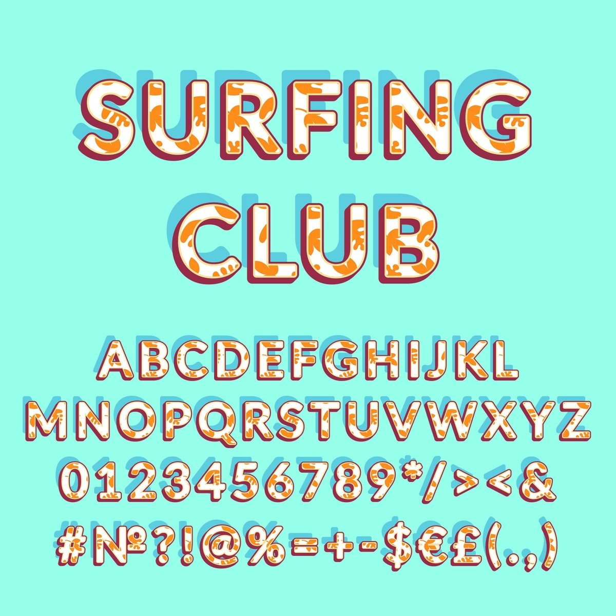 Neon light fonts bundle