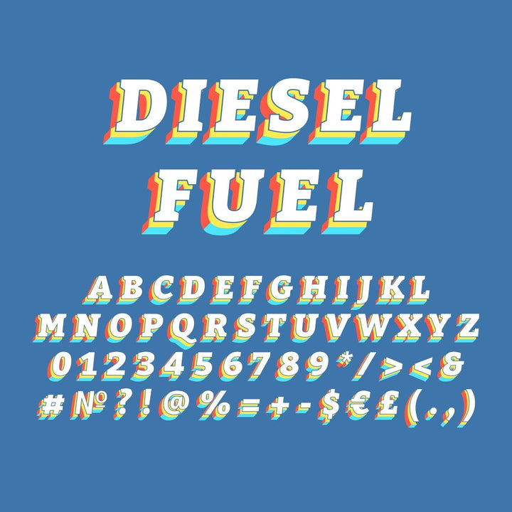 Neon light fonts bundle