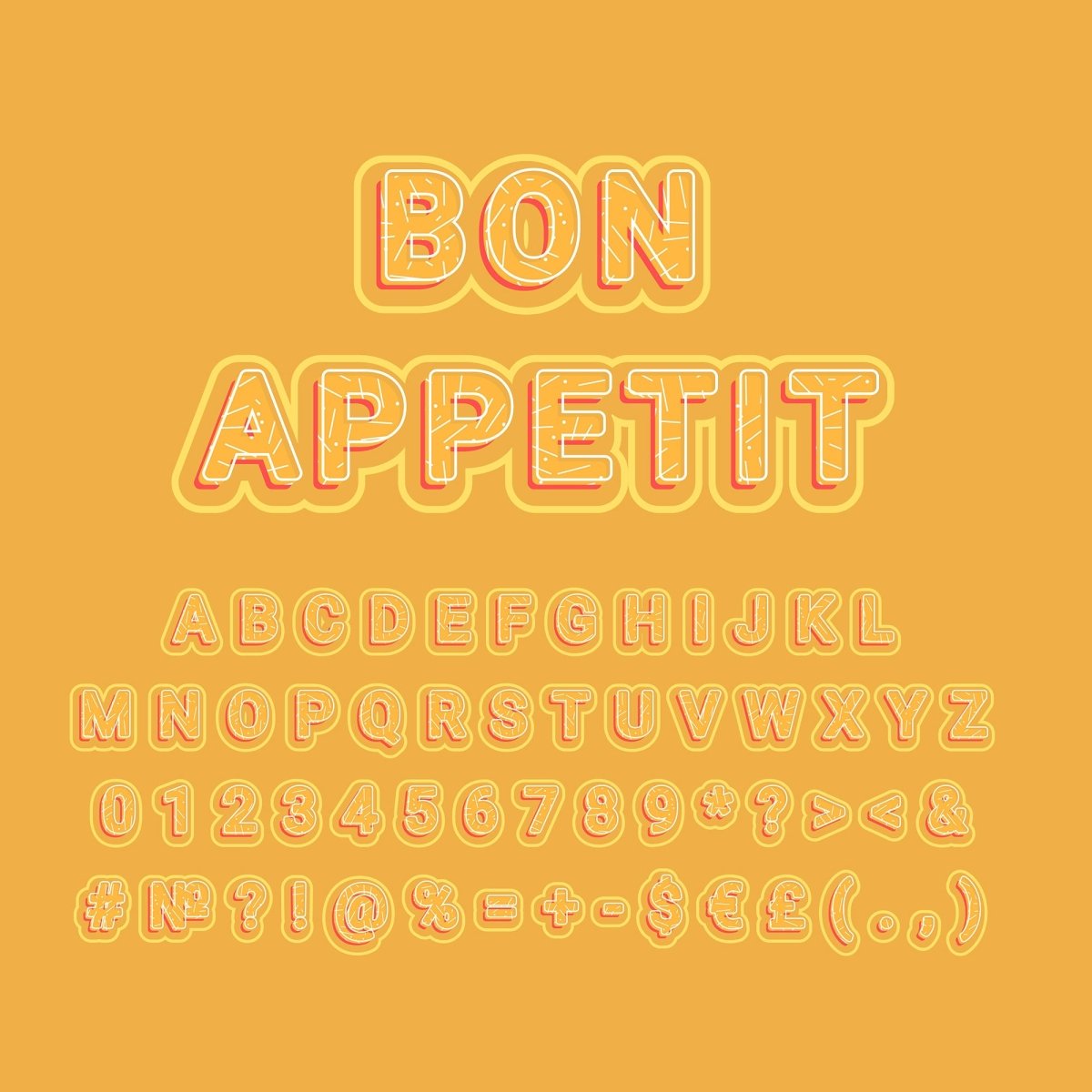 Neon light fonts bundle