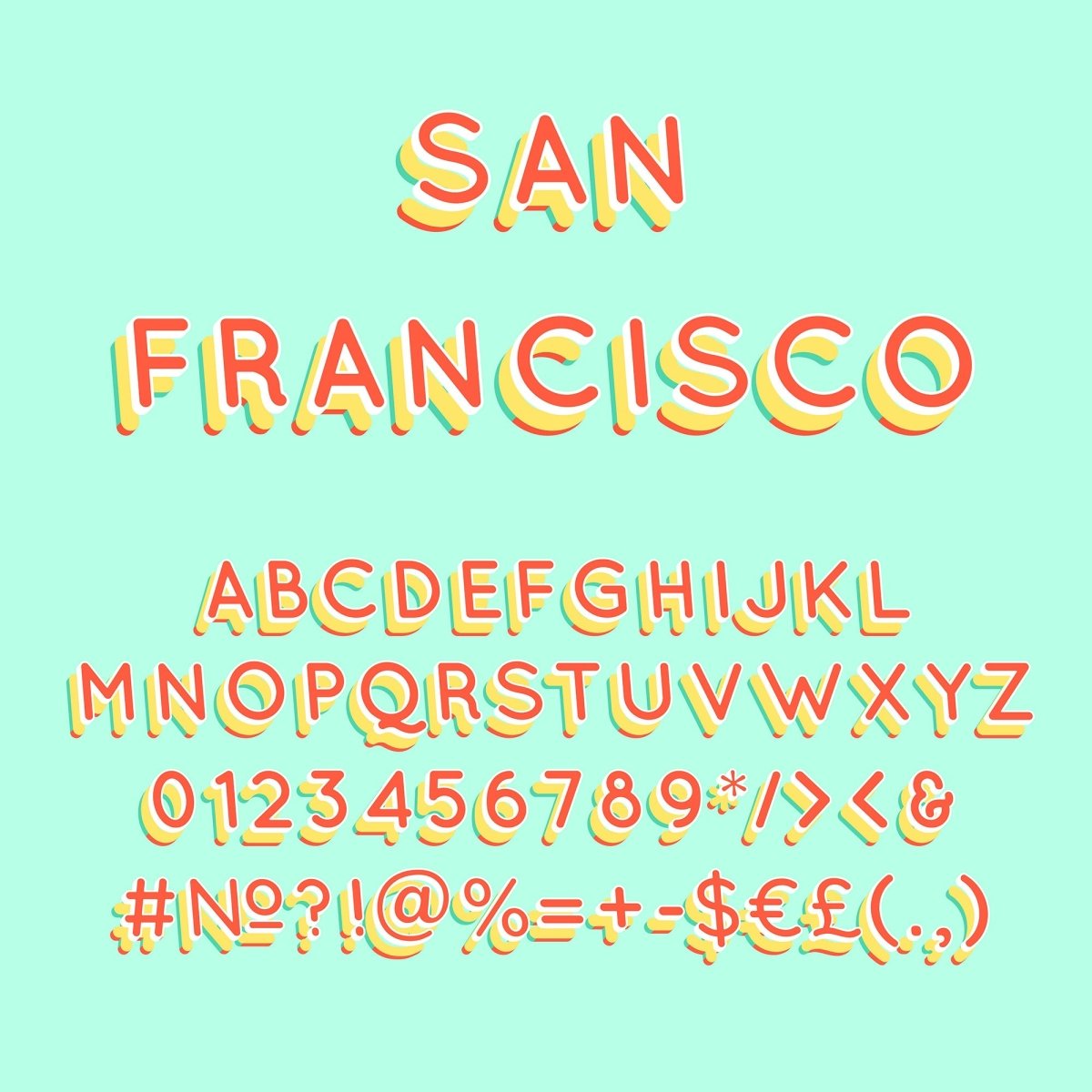 Neon light fonts bundle