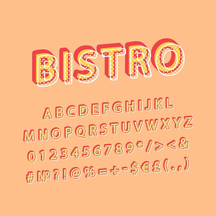 Neon light fonts bundle