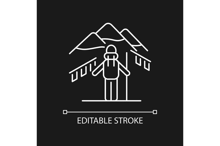 Nepal cultural heritage linear icons set for dark and light mode