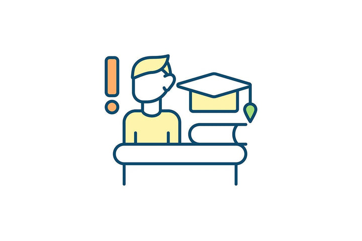 Neurodevelopmental disorder RGB color icons set