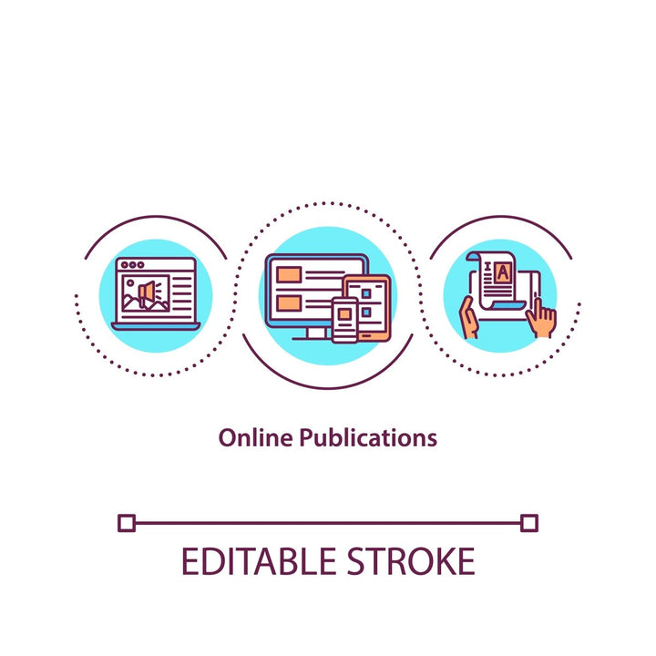 New media concept icons bundle