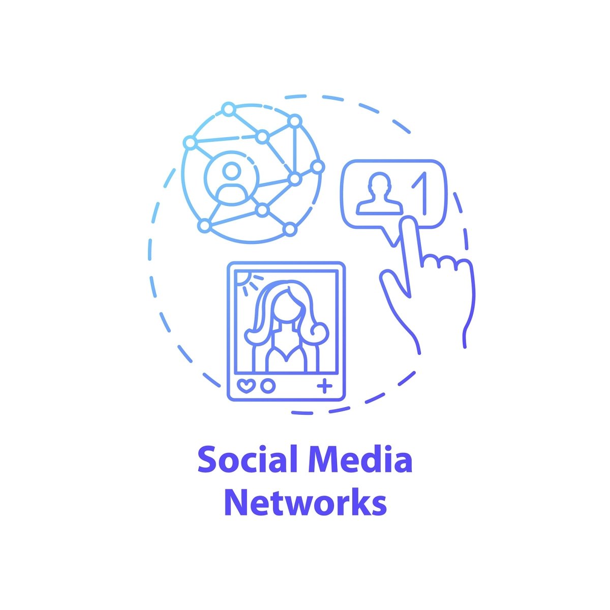 New media concept icons bundle