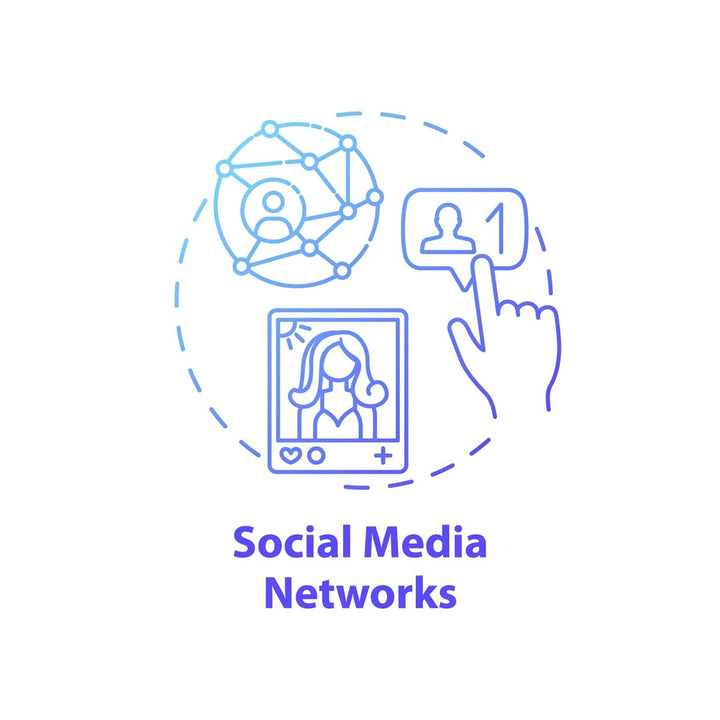 New media concept icons bundle