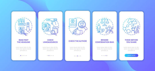 New media examples onboarding mobile app page screen bundle