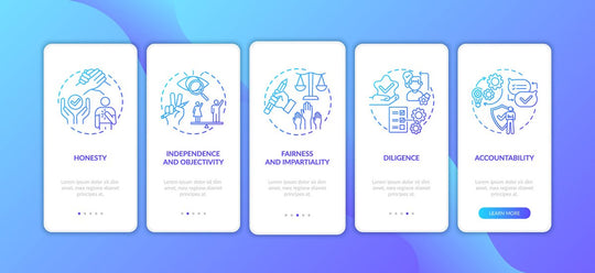 New media examples onboarding mobile app page screen bundle