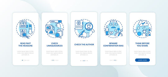 New media examples onboarding mobile app page screen bundle
