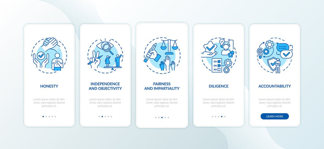 New media examples onboarding mobile app page screen bundle