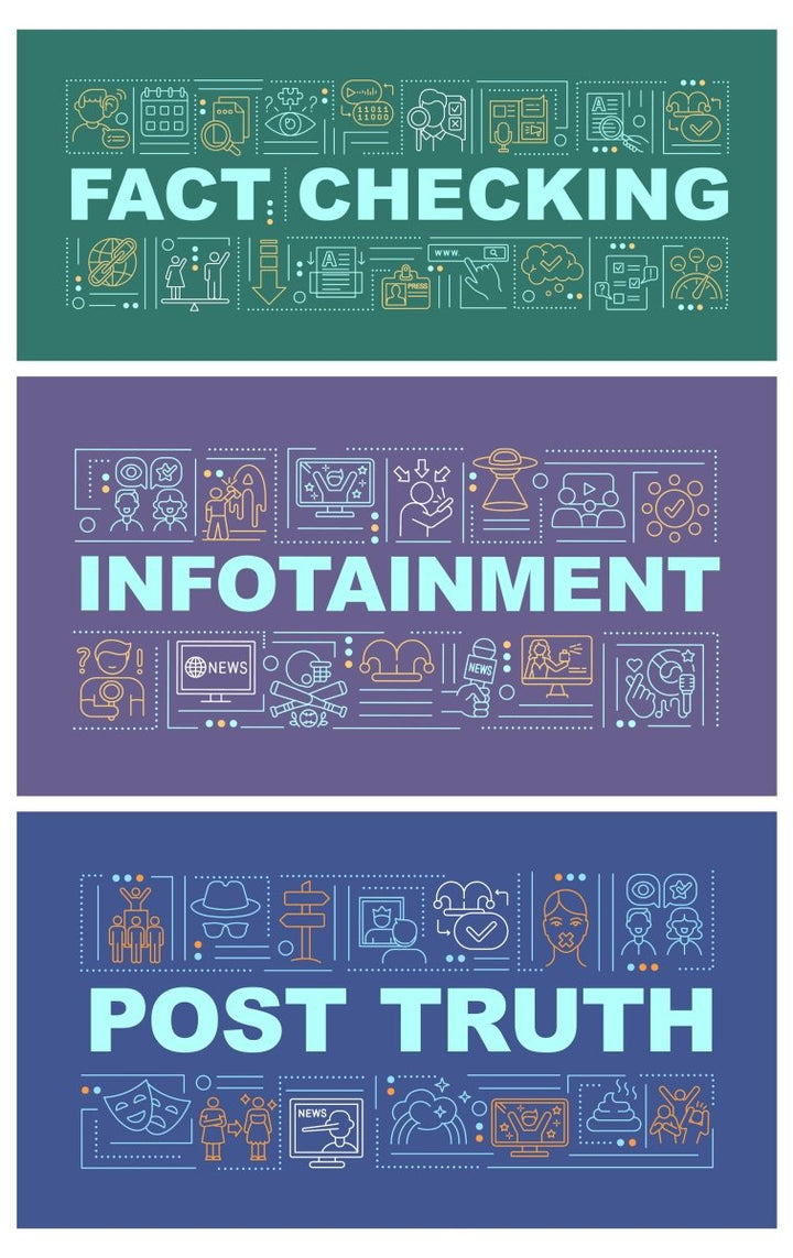 New media word news concepts banner bundle