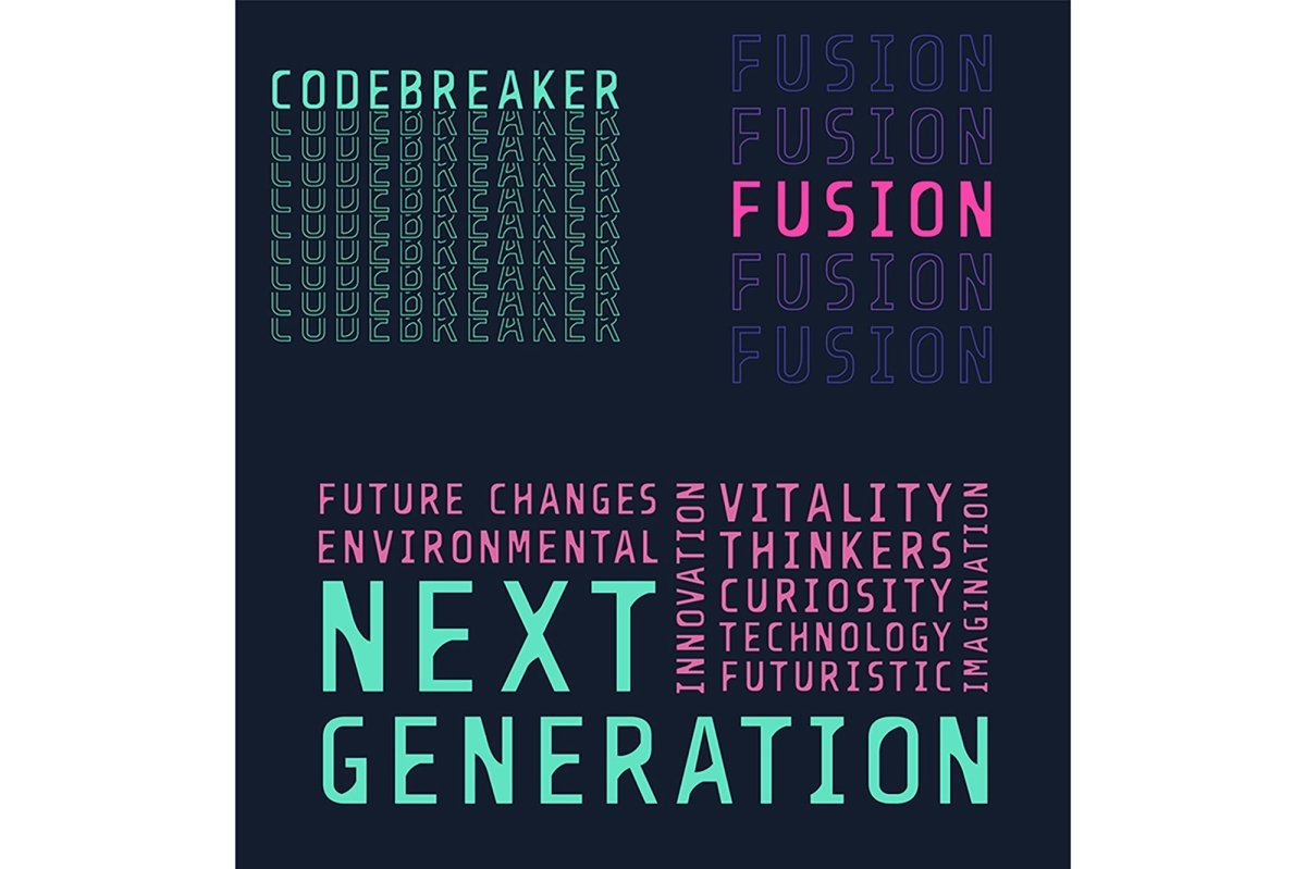 Next generation word collage and poster set