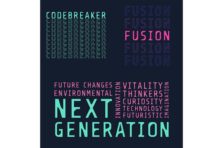 Next generation word collage and poster set