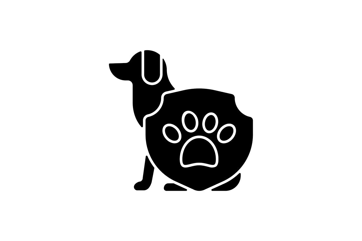 No animal testing black glyph icons set on white space