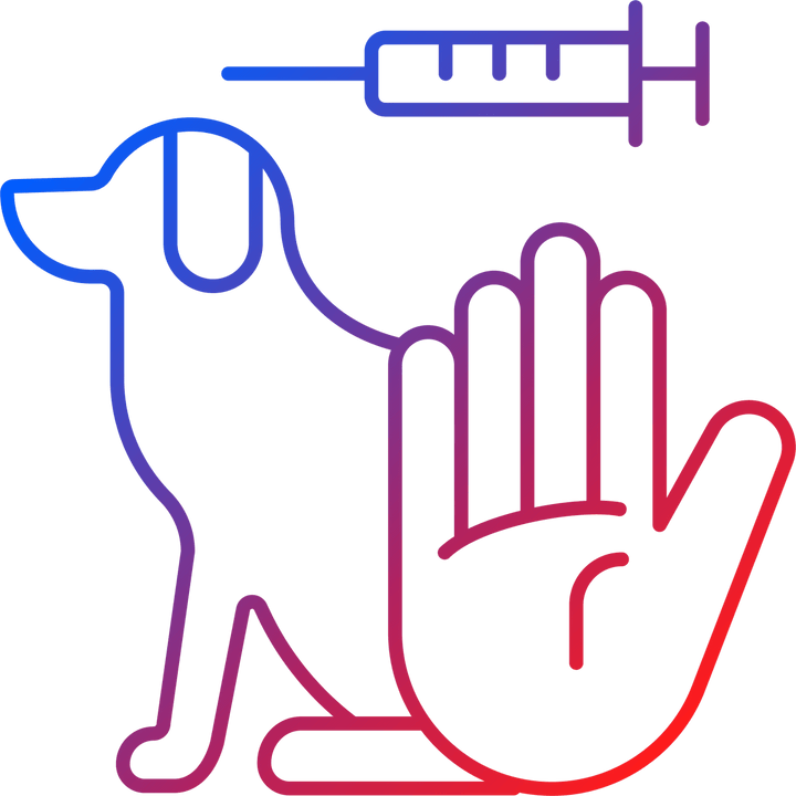 No animal testing gradient linear vector icons set