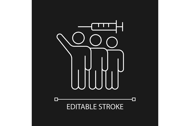 No animal testing linear icons set for dark and light mode