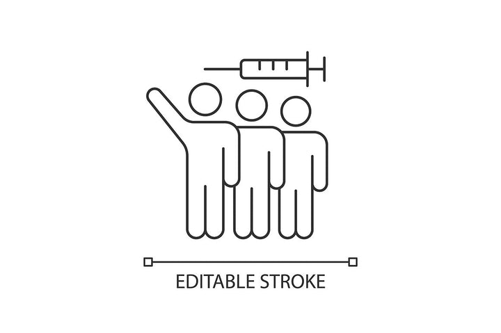 No animal testing linear icons set for dark and light mode