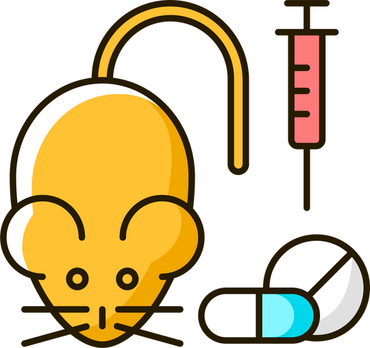 No animal testing RGB color icons set