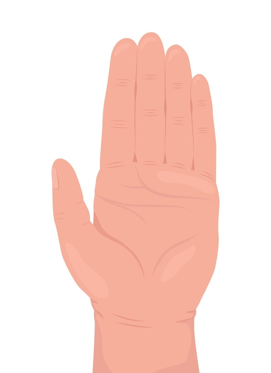 Non verbal communication semi flat color vector hand gesture set