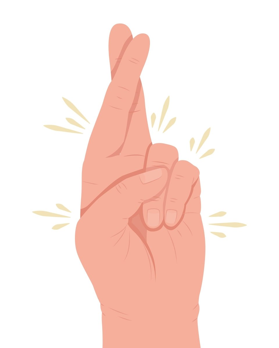 Non verbal communication semi flat color vector hand gesture set