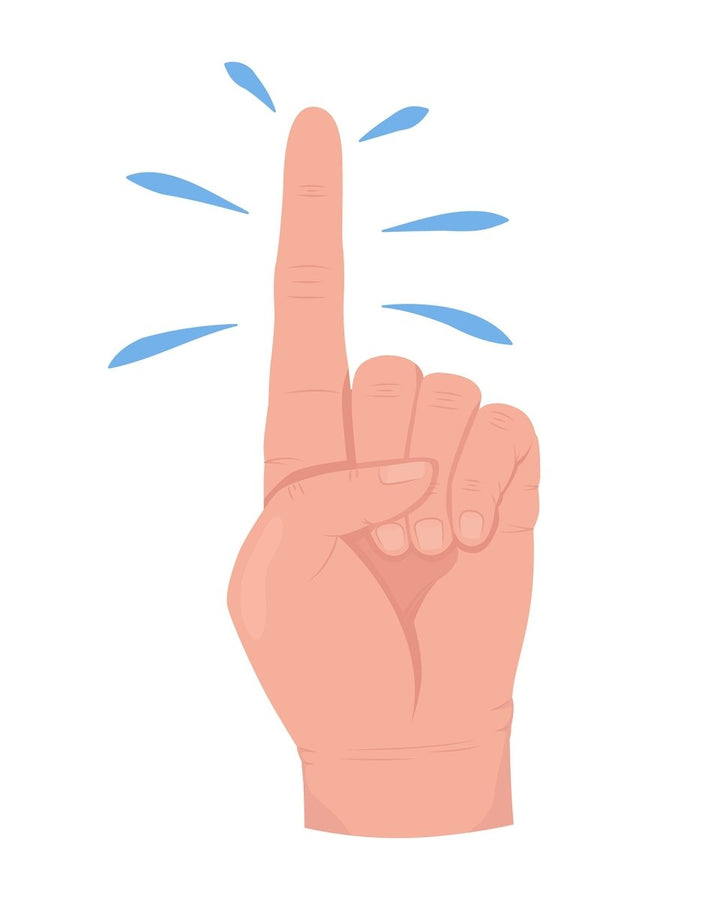 Non verbal communication semi flat color vector hand gesture set