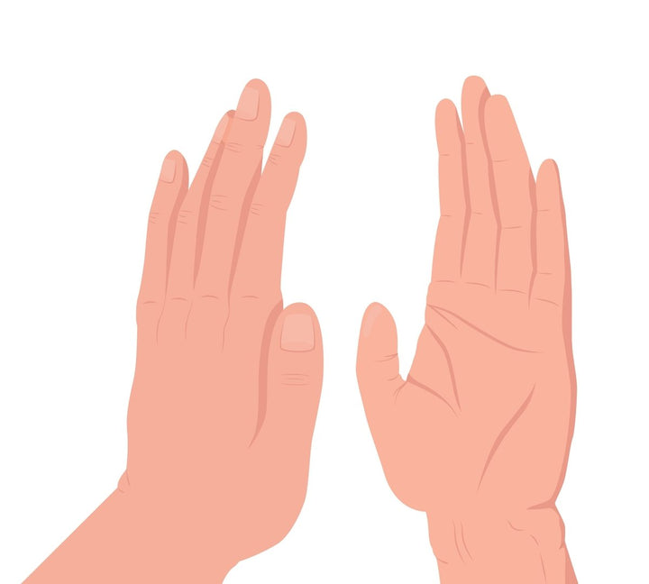 Non verbal communication semi flat color vector hand gesture set