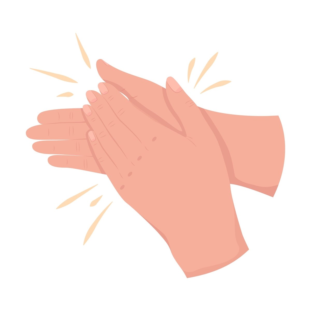 Non verbal communication semi flat color vector hand gesture set