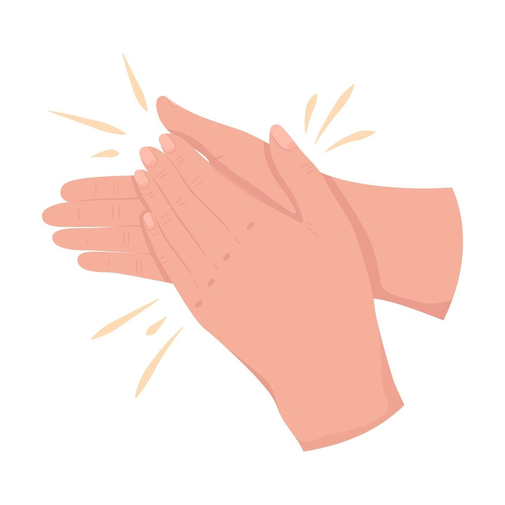 Non verbal communication semi flat color vector hand gesture set