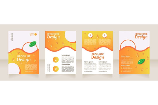 Nutrition brochure layout design bundle