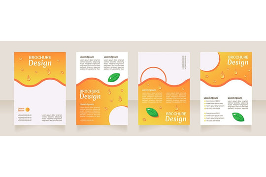 Nutrition brochure layout design bundle