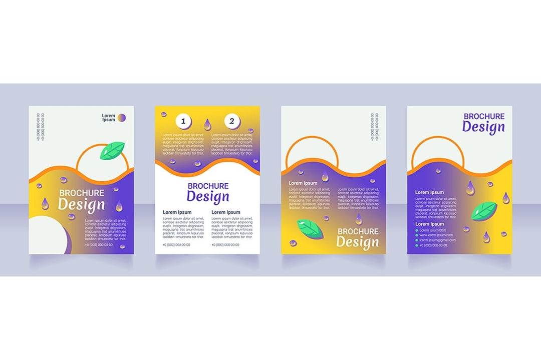 Nutrition brochure layout design bundle