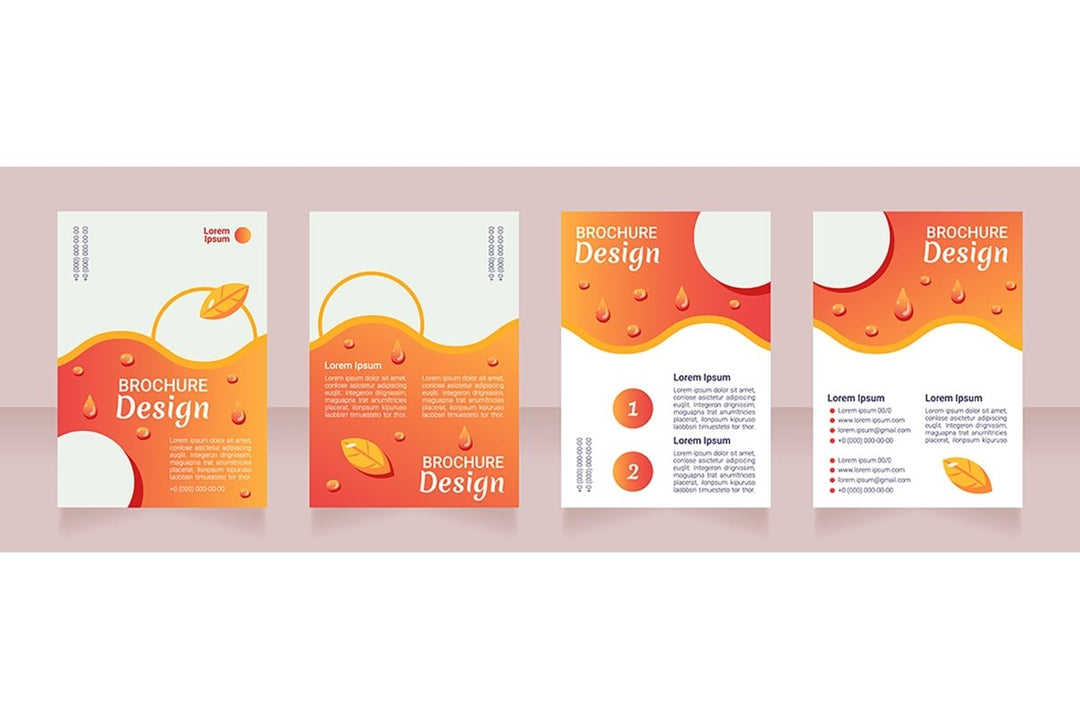 Nutrition brochure layout design bundle