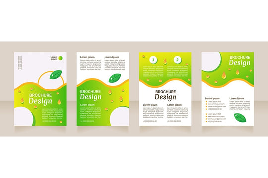 Nutrition brochure layout design bundle