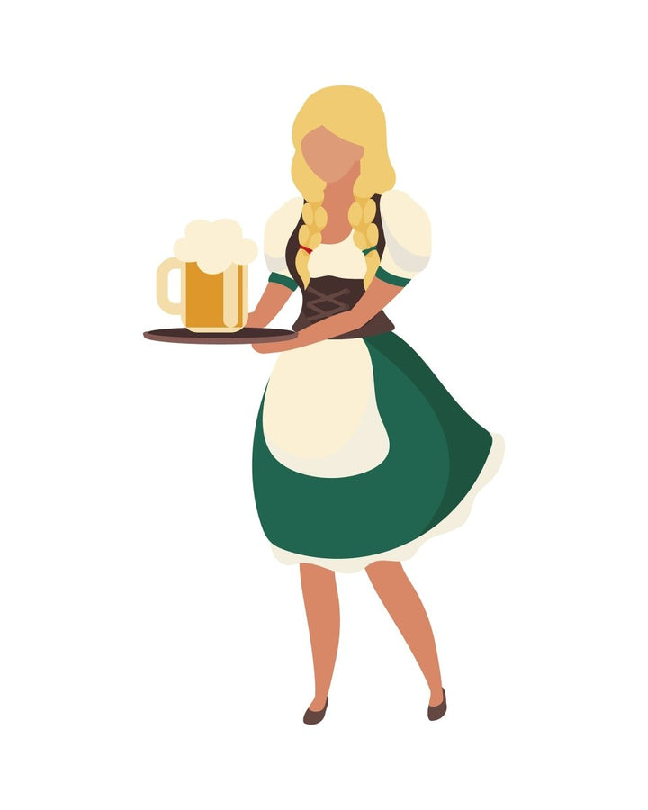 Oktoberfest flat vector illustrations set