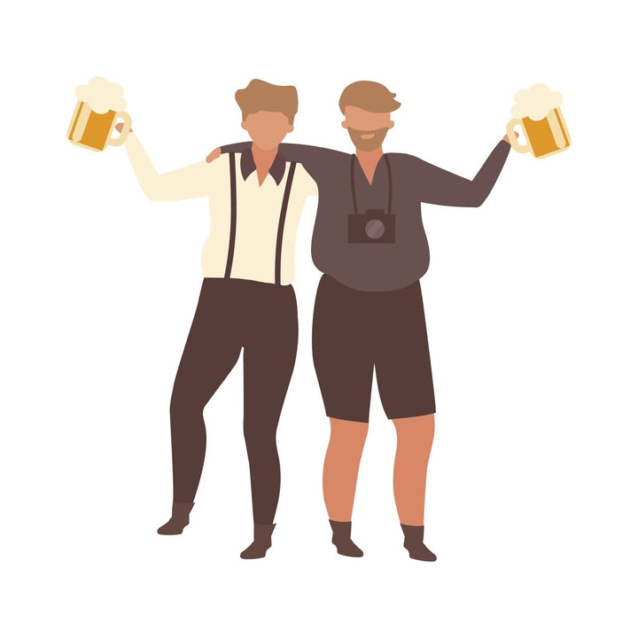 Oktoberfest flat vector illustrations set