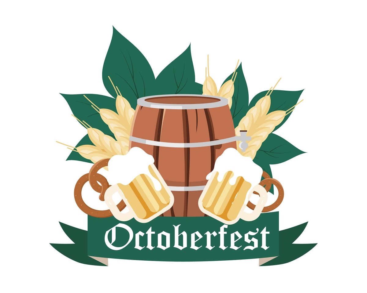 Oktoberfest flat vector illustrations set