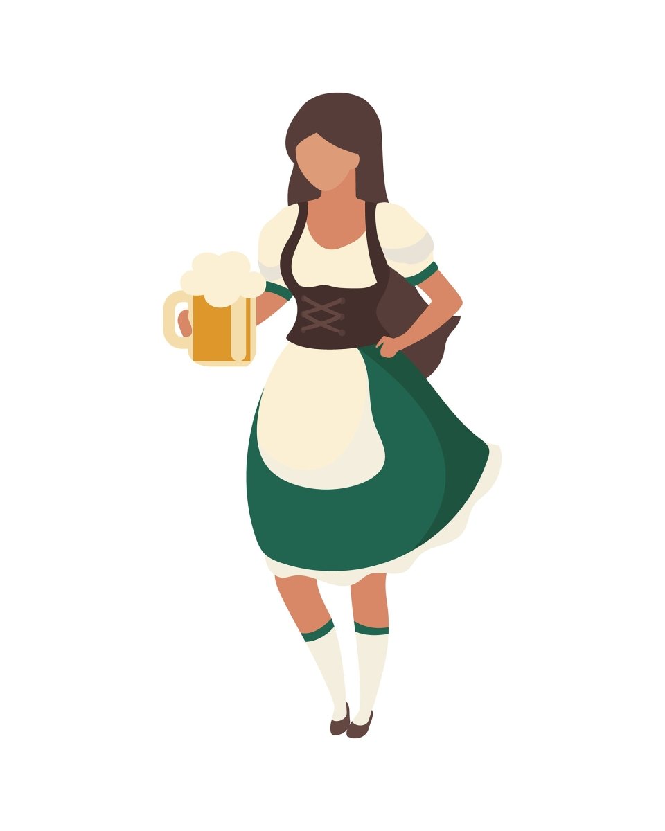Oktoberfest flat vector illustrations set